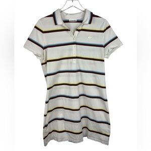 Lacoste Slim Fit Stretch Cotton striped polo dress size 44 or large